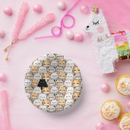 おもしろいMoody Meow Cats Kittenペットパタカラフルーン ペーパーボウル (パーティー)