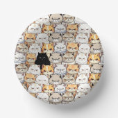 おもしろいMoody Meow Cats Kittenペットパタカラフルーン ペーパーボウル (正面)