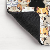 おもしろいMoody Meow Cats Kittenペットパタカラフルーン マウスパッド (コーナー)