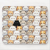 おもしろいMoody Meow Cats Kittenペットパタカラフルーン マウスパッド (正面)