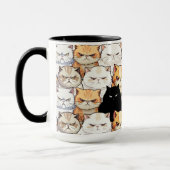 おもしろいMoody Meow Cats Kittenペットパタカラフルーン マグカップ (左)