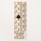 おもしろいMoody Meow Cats Kittenペットパタカラフルーン ヨガマット (正面)