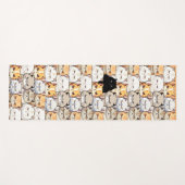 おもしろいMoody Meow Cats Kittenペットパタカラフルーン ヨガマット (正面(横))