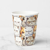 おもしろいMoody Meow Cats Kittenペットパタカラフルーン 紙コップ (右)