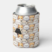 おもしろいMoody Meow Cats Kittenペットパタカラフルーン 缶クーラー (缶正面)