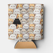 おもしろいMoody Meow Cats Kittenペットパタカラフルーン 缶クーラー (正面)