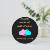 おもしろいmr & mrsハート招待状 セーブザデート (スタンド正面)