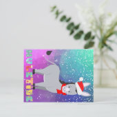 おもしろいMuletideクリスマスはがき ポストカード (スタンド正面)