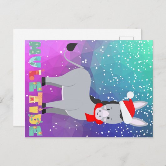 おもしろいMuletideクリスマスはがき ポストカード (正面/裏面)