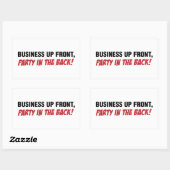 おもしろいMullet Qoute、ビジネス、パーティー 長方形シール (シート)