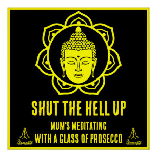 おもしろいMum Meditationシンボルや象徴 ポスター