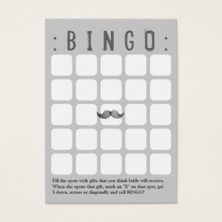 おもしろいMustache 5x5グレービンゴカード