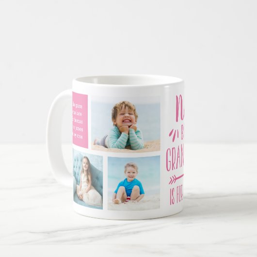 おもしろいNana God孫の名前とフォトコラージュ コーヒーマグカップ (正面左)
