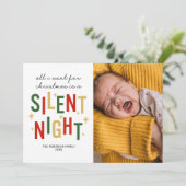 おもしろいNight Photo静か Christmasホリデーカード シーズンカード (スタンド正面)