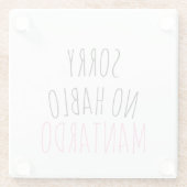 おもしろいNO HABLO MANTARDO ガラスコースター (裏面)