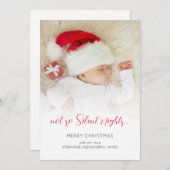 おもしろいNot 静か So Nightsベビー写真 シーズンカード (正面/裏面)