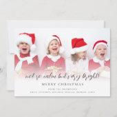 おもしろいNot So Calm Scriptフォトホリデーカード シーズンカード (正面)