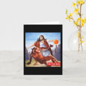 おもしろいNot Todayサタン・イエズス・クロスオーバー・バスケットボール カード (黄色い花)