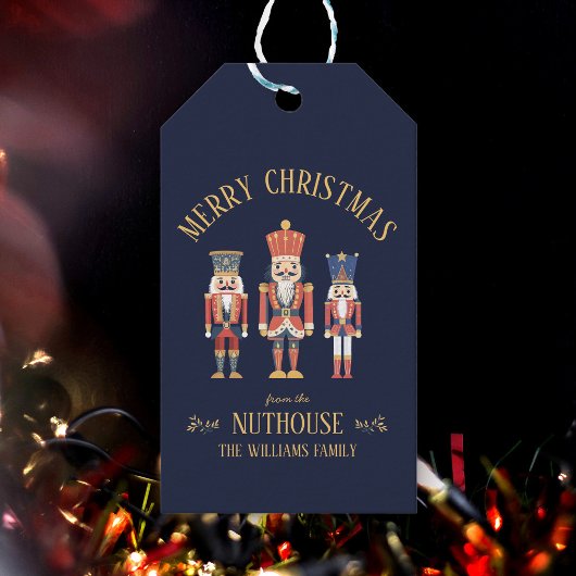 おもしろいNuthouse Nutcrackerからのメリークリスマス ギフトタグ