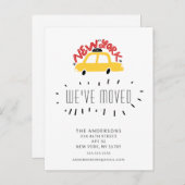 おもしろいNYイエロータクシー引越し案内カード 案内ポストカード (正面/裏面)