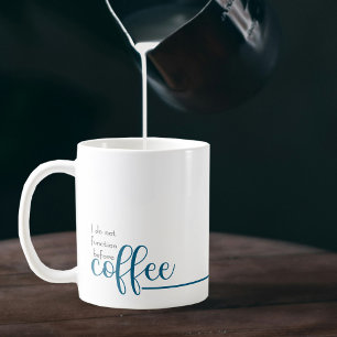おもしろいOfficeユーモア青タイポグラフィ コーヒーマグカップ