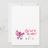 おもしろいOffice Team Builing Logo Cartoon Pickleball 招待状 (裏面)