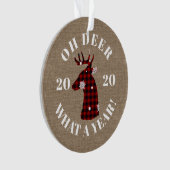 おもしろいOh Deer 2020写真 オーナメント (正面)