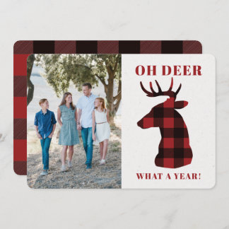 おもしろいOh Deer What a Year写真 シーズンカード
