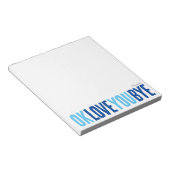 おもしろいOK Love You Bye海軍と青いボーイフレンド ノートパッド (アングル)