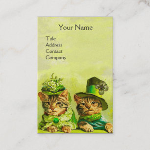 おもしろいOLD FASHION ST.PATRICK'S CATS,ハート・モノグラム 名刺