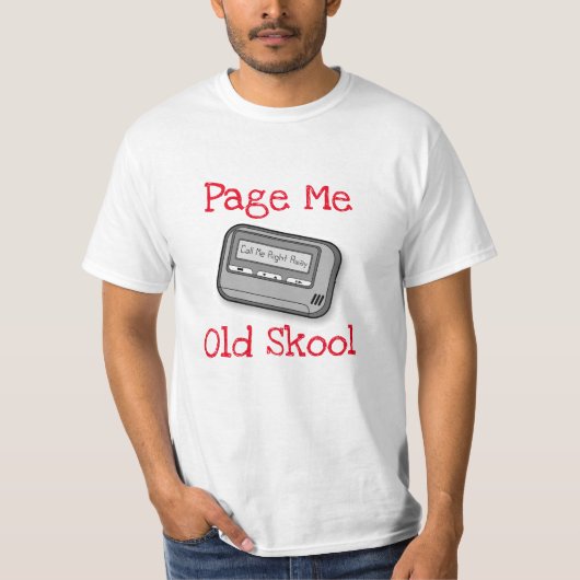おもしろいOld Skool Pager Technology tシャツ (正面)
