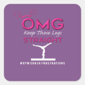 おもしろいOMG保は真っ直ぐ スクエアシール (正面)