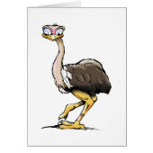 おもしろいOstrich Greeting Card (正面)