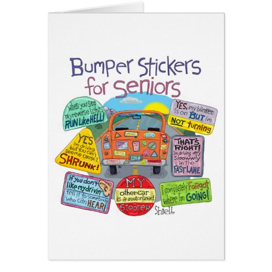 "おもしろいOver the Hill"誕生日カード (正面)