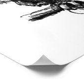 おもしろいowlsペンスケッチアートポスター ポスター (角)