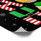 おもしろいPに一致するクリスマスビリヤードHo Hoクリスマス ポスター (角)