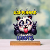 おもしろいpanda bear皮肉なワードアート アクリルサイン (ニュートラル)