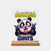 おもしろいpanda bear皮肉なワードアート アクリルサイン (正面)