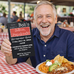 おもしろいPaycheckパパ退職パーティー 招待状