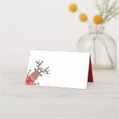 おもしろいPeek-a-Booクリスマストナカイ |休日 プレイスカード (正面)