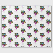 おもしろいPeople Balloonグループ ラッピングペーパー (フラット)