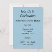 おもしろいPharm-D卒業招待状2015青 招待状 (裏面)