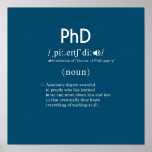 おもしろいphd定義正方形 ポスター