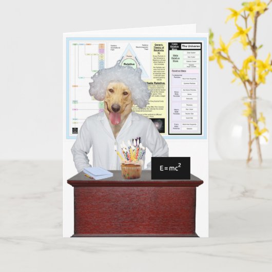 おもしろいPhysics Lab誕生日挨拶 カード (黄色い花)