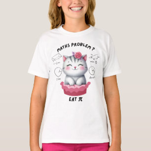 おもしろいPi日 – 数学の問題の食べPI Tシャツ