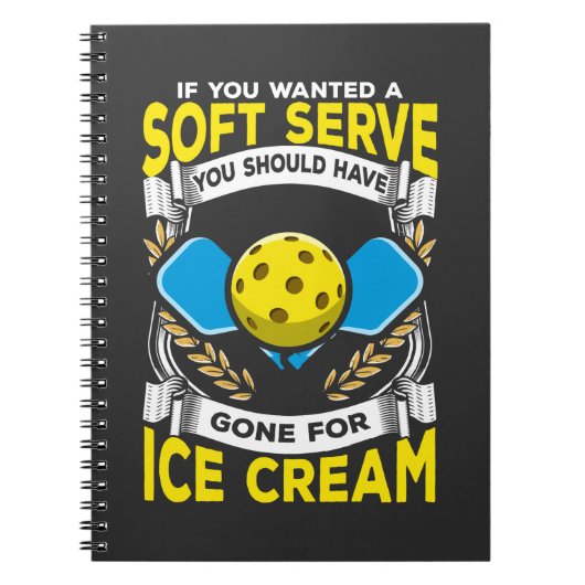 おもしろいPickleball Playerが皮肉なスポーツを提供 ノートブック (正面)