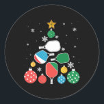 おもしろいPicklebyll Christmas Tree Santa Picklell X-m ラウンドシール<br><div class="desc">おもしろいPicklebyll Christmas Tree Santa Picklell X-mas</div>