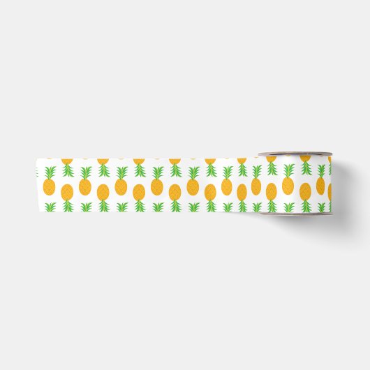 おもしろいPineapple Patternリボン サテンリボン (正面)
