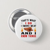 おもしろいPitmaster Byrbecueリブ – I Smoke Meat Bbq G 缶バッジ (正面&裏面)
