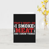 おもしろいPitmaster - I Smoke Meat Bbq Smoker Grill カード (黄色い花)
